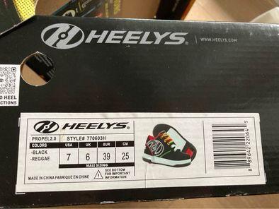 Vendo scarpe con rotelle Heelys black reggae - boys - misura 39